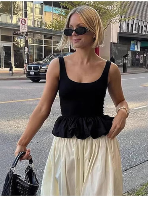 Elegant Pleated Backless Sleeveless Maxi Dress